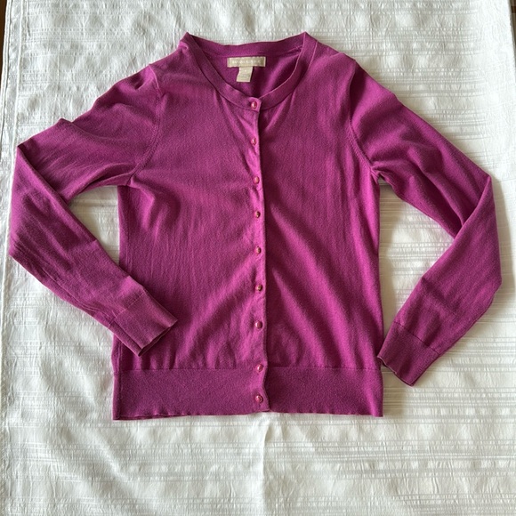 Cardigan Silk Cashmere Blend Banana Republic PurpleButtons Sweater L/S  Women XS - Picture 1 of 3